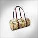 Burberry Signature Check Barrel Bag - Red Trim