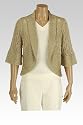 Shiny Metallic Lurex Knit Elbow Sleeve Shrug