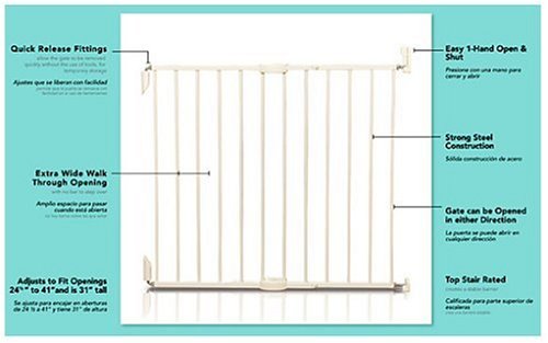 Kolcraft Simple Shut Safety Gate - White