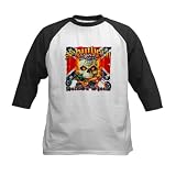 Artsmith, Inc. Kids Baseball Jersey Southern Motorcycle Rider Hell On Wheels Rebel Flag