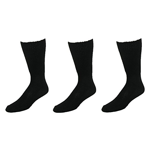 Extra Wide Sock Co. Mens Cotton Wide Big and Tall Tube Socks (Pack of 3)