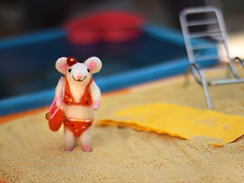 Needle Felted Mouse, Mouse Miniature, Bikini