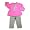 Picture Me - Toddler Girls Long Sleeve Pant Set, Fuschia, Multi (Size 2T)