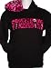 Girls/Adult Sweatshirt Gymnastics Hoodie Black Fur Lined (XL (18), Pink Cheetah)