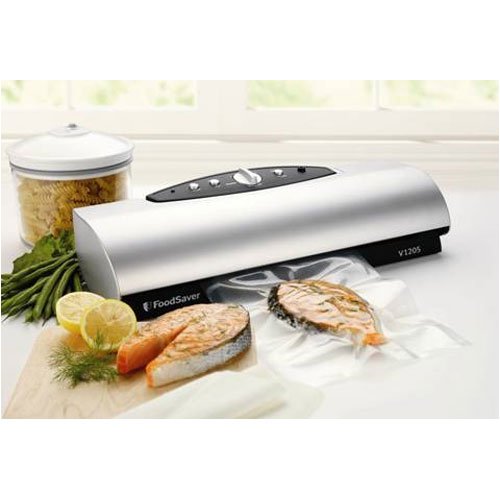 FoodSaver Premier Series V1205 Vacuum Sealing Kit, Black with Brushed Chrome
