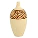 EXP Asian Handcrafted Cream And Chocolate Terracotta Bell Vase With Ethnic Design