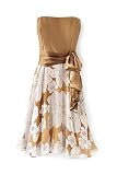 Spiegel Strapless Silk Print Dress