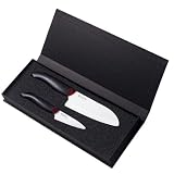 Kyocera Revolution Series 2-Piece Paring and Santoku Knife Set, White