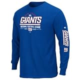 NFL New York Giants Primary Receiver Adult Long Sleeved Basic Tee