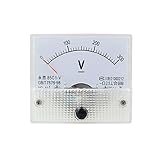 uxcell 直流電圧計　ダイヤルパネル　微調整　クリアが易い　 DC 0-300V　ホワイト