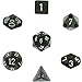 Chessex Polyhedral 7-Die Translucent Dice Set - Smoke White