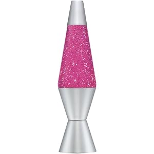 Lava Lite 14.3 Glitter Lamp - Pink Liquid Silver Glitter by Lava Lite