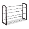 Whitmor  8579-1975  3 Tier Expandable Faux Leather Shoe Rack