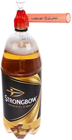 A Red Waterpuff - Portable Instant Waterpipe, Fits on Any Glass or Plastic Bottle Official Amazon Launch - Red