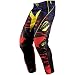 MSR Racing NXT Scan Burst Men's Motocross/Off-Road/Dirt Bike Motorcycle Pants w/ Free B&F Heart Sticker Bundle - Red/Yellow