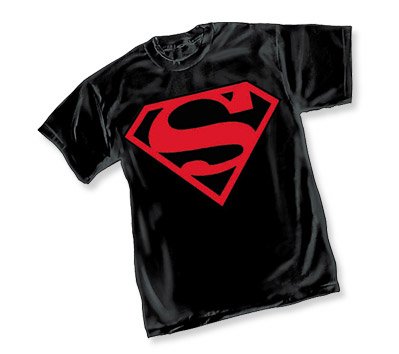 SUPERBOY BLACK CONNOR KENT SUPERMAN SYMBOL T-Shirt