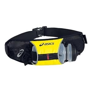 Asics Running Waistpack / ONE Bottle - Cinturón portabotellas de electrónica y dispositivos unisex, color amarillo, talla única