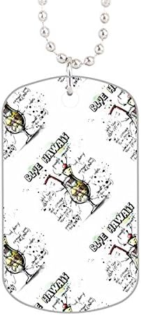 FreeMinds Mermaid Rainbow And Dolphin Illustration Design Tag For Dogs Custom Photo Dimensions: 1.2 x 2 X 0.1 inches with 30" Aluminum Bead Chain