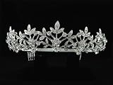 New Flowers Bridal Party Wedding Veil Crystal Tiara 80 New Flowers Bridal Party Wedding Veil Crystal Tiara 80