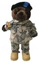 Stuffed 10" teddy bear in personalized custom embroidered U.S. Army Combat Military Uniform-ACU