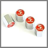 Chrysler Red PT Cruiser Logo Chrome Tire Stem Valve Caps