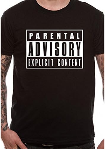 Parental Advisory Men's Explicit Content Short Sleeve T-Shirt X-Large Black