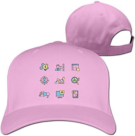 RTYUUIO Unisex Business Concept Icon Designs Adjustable Cap Pink One Size
