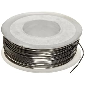 Nickel Chromium Wire, Chromel-C, Annealed, 4oz Spool, 36 AWG, 0.0076" Diameter, 6300' Length