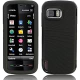 Nokia 5800 Tube Xpressmusic Black Silicon Skin Case with Screen Protector