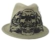 Broner Olive Skull Fedora Hat Broner Hats Skull Hat