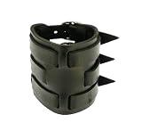 Neptune Giftware Black Leather Wide Triple Strap Cuff Wrap Gothic Wristband Buckle Fastening - 36