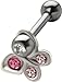 Abstract Pink CZ Butterfly Dangle - 925 Sterling title=