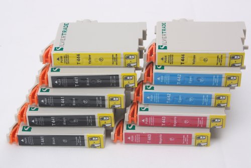 10 x Compatible XL Cartouches d'encres avec puce - T0445 Pack - (4x T0441 + 2x T0442 + 2x T0443 + 2x T0444) pour Epson Stylus C84 / C64 Photo Edition / C65 / C66 / C66 Photo Edition/ C84CN / C84N / C84PE / C84 Photo Edition / C84 Wifi / C84WN / C85 / C86C/ 86 Photo Edition / CX1500 / CX3500 / CX3600 / CX3650 / CX6400 / CX6500 / CX6600 - qualité élevée - SilverTrade GmbH (Silvertrade ©)