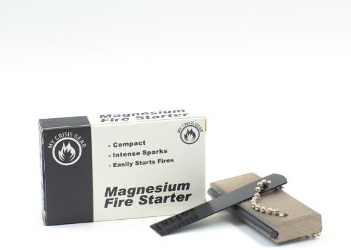 Magnesium Fire Starter - Military Quality with Flint Striker Rod &amp; Mini Saw Tool - Light Weight Fits in Any Bag or Pocket - Great for Hiking and Outdoors - Must Have for Survivalists and Preppers - EDC Survival Essentials- Lifetime Guarantee
