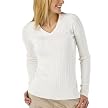 Merona&reg; Petites V-Neck Cable Sweater - Cream