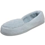 Dearfoams Womens DF125 Quilted Tab Microfiber 