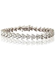 6.50CTW Three Stone Diamond Bracelet in 14K White Gold