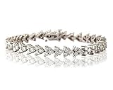 6.50CTW Three Stone Diamond Bracelet in 14K White Gold