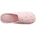 Isotoner Women's Terry Embroidered Scalloped Clog, Pink, 8.5-9 M US