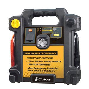 New Cobra 1200W 300A Jump Starter - 260 PSI Compressor AC and DC