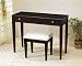 Coaster Flip Top Vanity Table and Stool Set, Cappuccino Finish