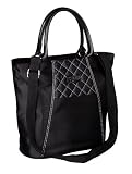 Sachi 120-103 Insulated Fashion Lunch Tote, Black Satchel