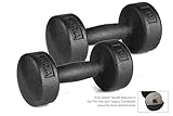 York Barbell 10 lb Legacy Solid Professional Round Dumbbells