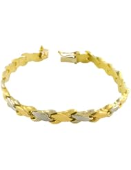 Lovely 14 Karat Yellow Gold Stampato Bracelet 7 inch