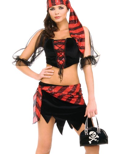 Rubie's Costume Captain's Wench Naughty Pirate Costume, Black, X-Small