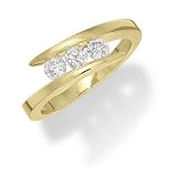 3 Diamond Promise Ring 1/2 ct. in 14K Yellow Gold