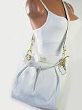 NEW AUTHENTIC COACH MADISON LEATHER HIPPIE MESSENGER SHOULDER BAG (Parchment/Brass)