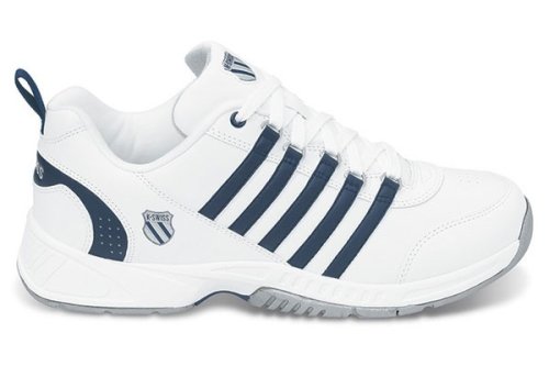K-Swiss Men's Grancourt Tennis Shoe (White / Navy / Silver), Available in Various Sizes