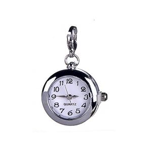 Charms Anhänger für Charm Bettelarmband Uhr rund