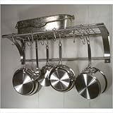 represent Bundle-24 Epicure Stainless Steel Wall Pot Rack Set (2 Pieces)